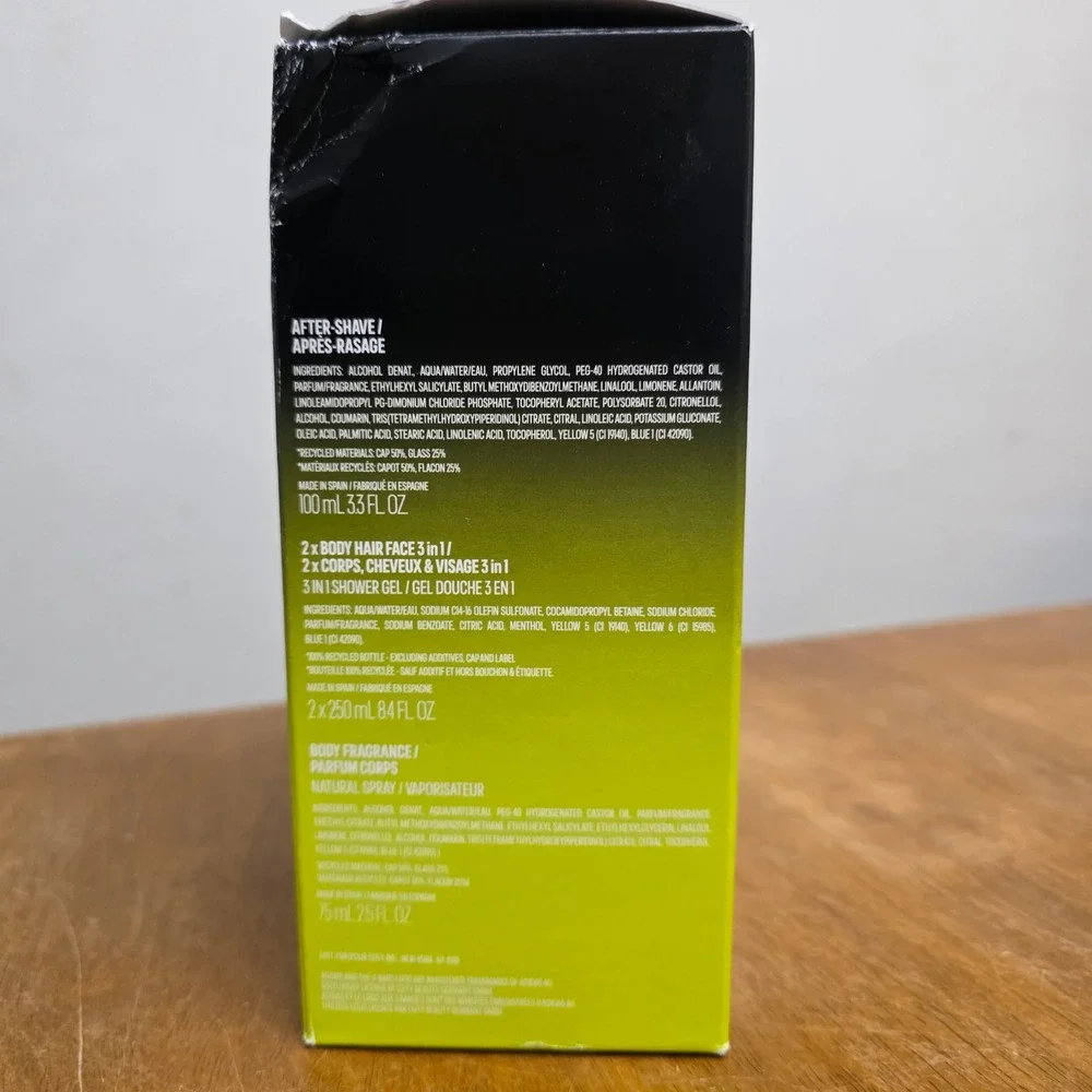 Adidas Pure Game Gift Set 4pc‎ Green Woody Aromatic Shower Gel Aftershave Sport